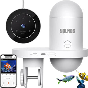 Automatic Fish Feeder WiFi (2.5 & 5G) 2.5K Camera App Control 230ML Tank