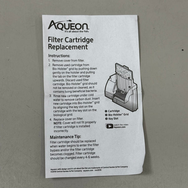 AQUEON (9 PACK) High Quality Carbon Fish Tank Filter Cartridges Small 100537062