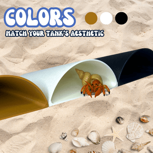 Aquarium or Terrarium Pocket Cave | Minimalist Shelter Cave for Fish, Shrimp, Reptiles, Amphibians, & More!