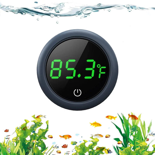 Digital Aquarium Thermometer LED Display ±0.9°F Stick-On Fish Tank Gauge