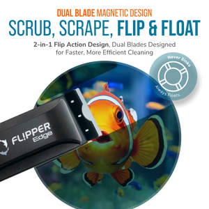 Flipper Edge 2 in 1 Floating Magnetic Aquarium Algae Cleaner (Standard)