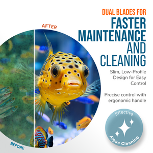 Flipper Edge 2 in 1 Floating Magnetic Aquarium Algae Cleaner (MAX)