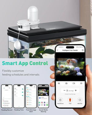 WiFi Automatic Fish Feeder with Camera App Control Moisture Proof 230ML