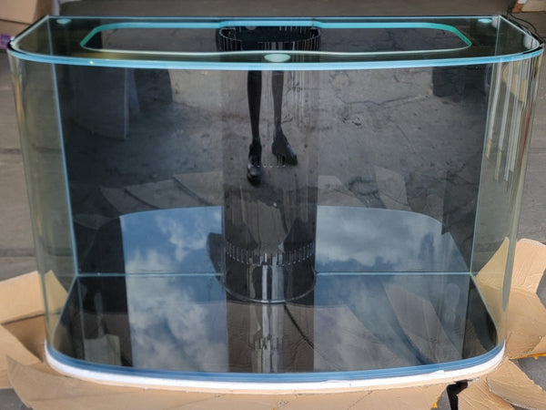 AQUA VIM Reef-Ready Bowfront Aquarium with Hand-Crafted Cabinet