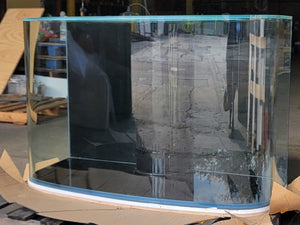 AQUA VIM Reef-Ready Bowfront Aquarium with Hand-Crafted Cabinet