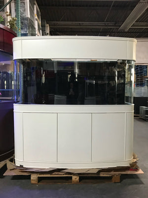 AQUA VIM Reef-Ready Bowfront Aquarium with Hand-Crafted Cabinet