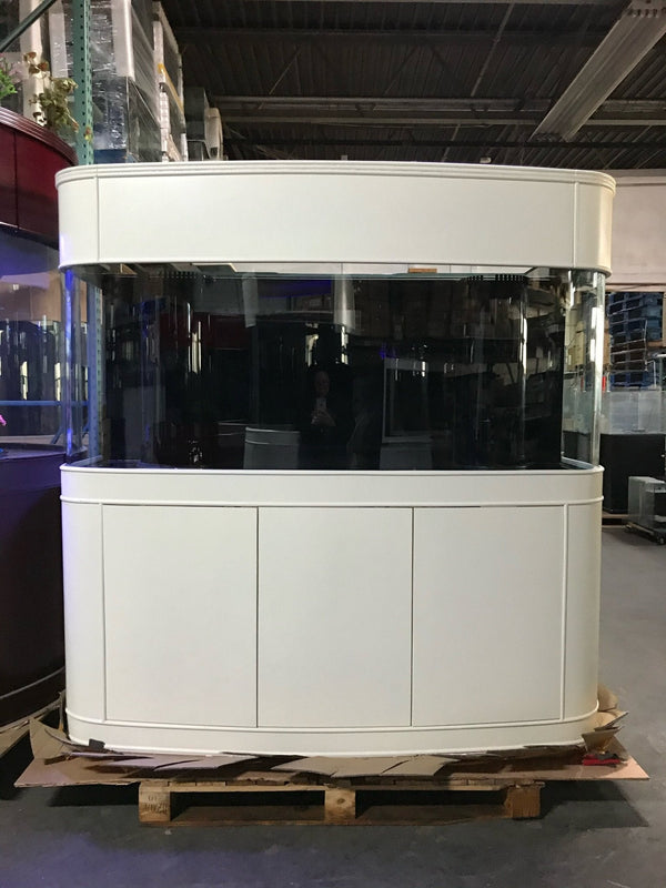AQUA VIM Reef-Ready Bowfront Aquarium with Hand-Crafted Cabinet
