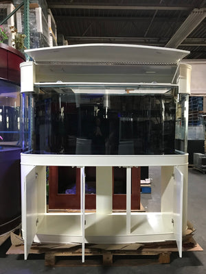 AQUA VIM Reef-Ready Bowfront Aquarium with Hand-Crafted Cabinet