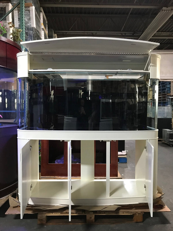 AQUA VIM Reef-Ready Bowfront Aquarium with Hand-Crafted Cabinet