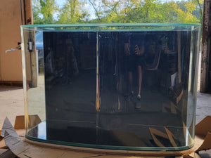 AQUA VIM Reef-Ready Bowfront Aquarium with Hand-Crafted Cabinet