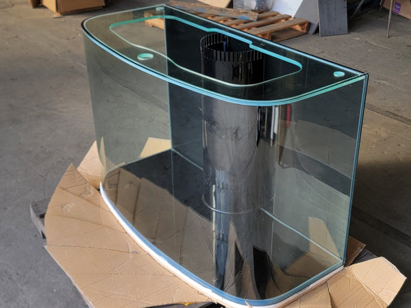 AQUA VIM Reef-Ready Bowfront Aquarium with Hand-Crafted Cabinet