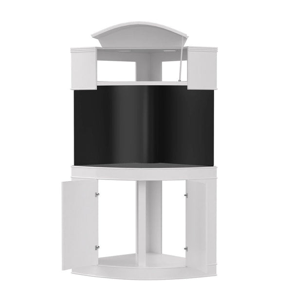 AQUA VIM Reef-Ready Corner Aquarium with Hand-Crafted Cabinet