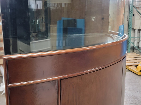AQUA VIM Reef-Ready Corner Aquarium with Hand-Crafted Cabinet