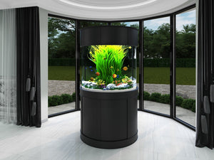 AQUA VIM 360° Cylinder Aquarium with Hand-Crafted Cabinet