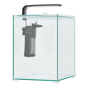5 Gallon Fish Tank Aquarium Smart Square Clear Glass 3 Color Self Cleaning