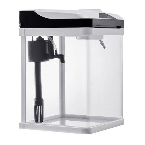 2 Gallon Fish Tank Aquarium LED Smart Square Clear Glass 7 Color Self Cleaning