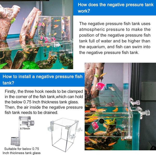 Fish Tank Auto Top Off Negative Pressure Aquarium Water Refill System