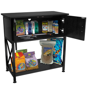 Fish Tank Stand Metal Aquarium Stand for 20 Gallon Long with Accessories Storage