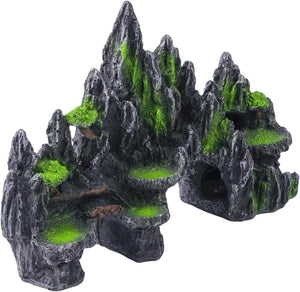 Large Fish Tank Decoration Mountain Cave Bridge Aquarium Ornament
