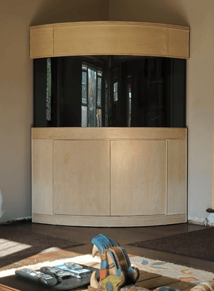 AQUA VIM Reef-Ready Corner Aquarium with Hand-Crafted Cabinet