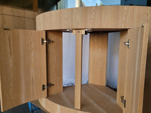AQUA VIM Reef-Ready Corner Aquarium with Hand-Crafted Cabinet