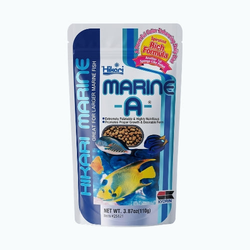 Hikari Marine-A Pellets Fish Food for LG Marine Fish 3.87 oz.