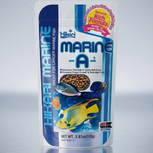 Hikari Marine-A Pellets Fish Food for LG Marine Fish 3.87 oz.